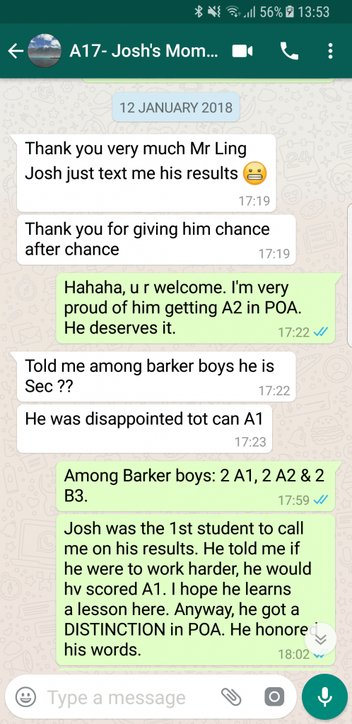 Screenshot of Whatsapp message by Josh's Mom (Windy)-2018
