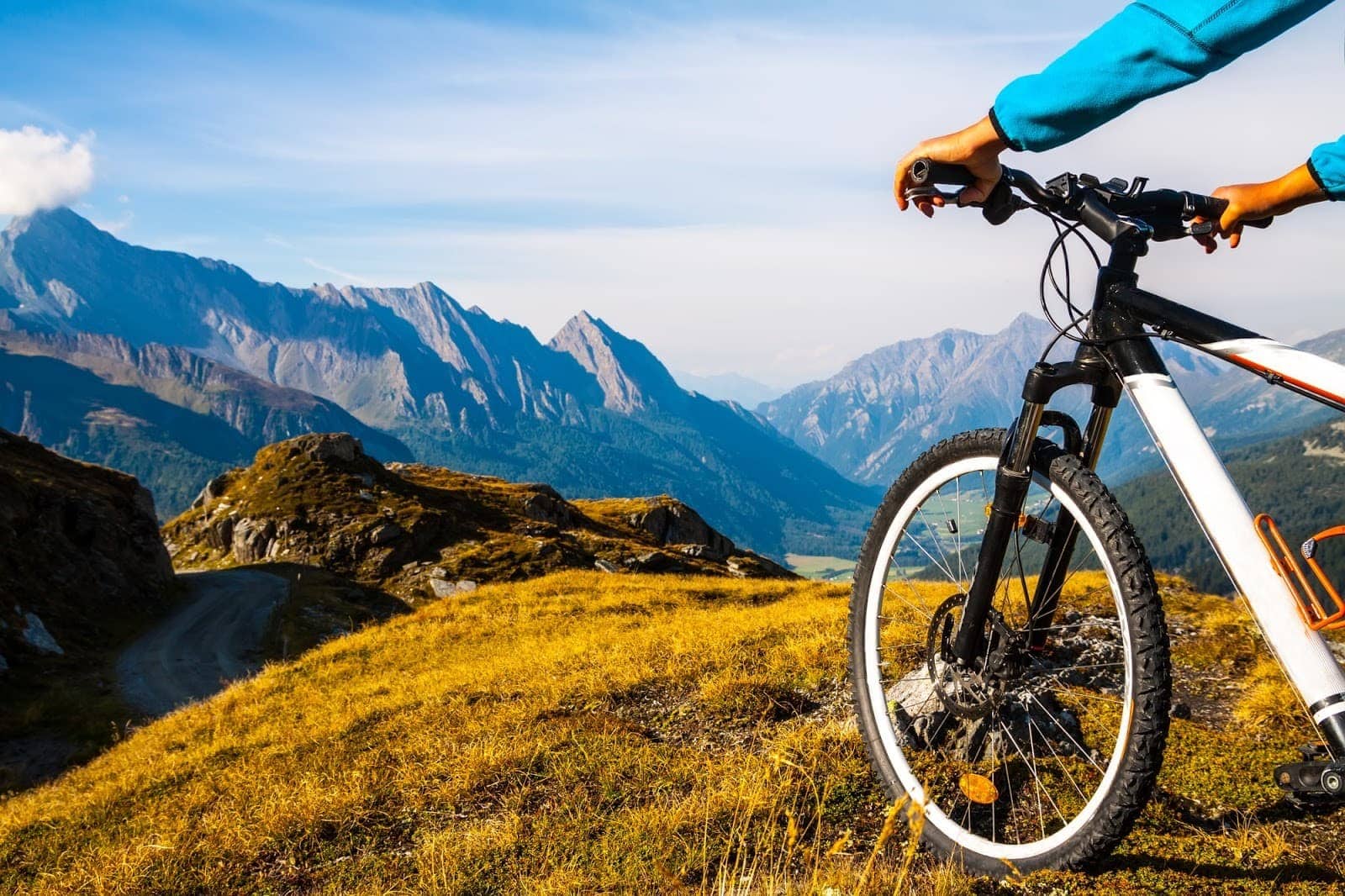 mountain biking at the peak