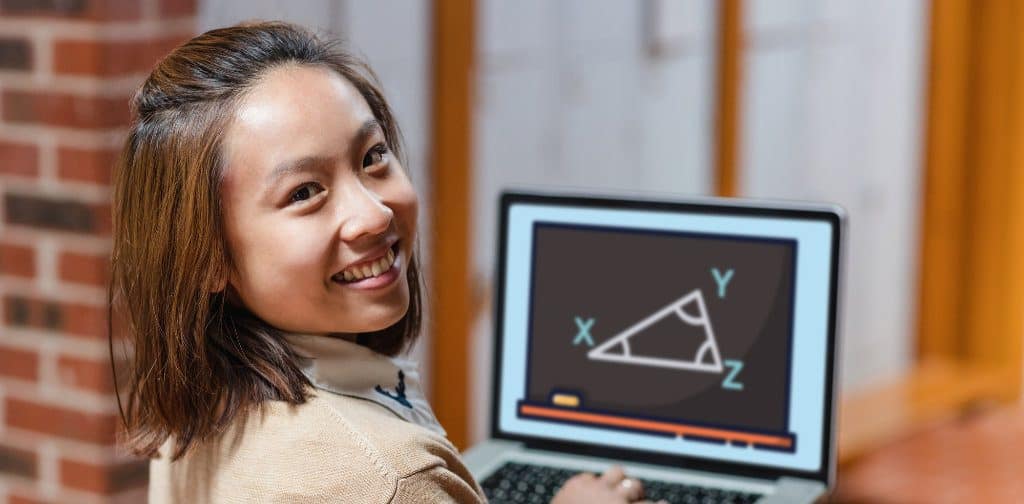 student studying using a laptop