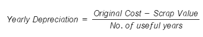 Straight Line Method Equation